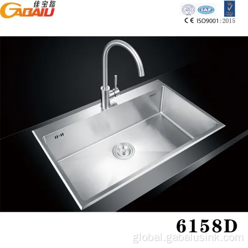 Stainless Steel Single Bowl Inset Sink Hot SUS 304 Stainless Bowl Handmade Kitchen Sink Supplier